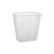 100 Verpackungsbecher, PP eckig 500 ml 10,1 cm x 8,1 cm x 10,8 cm transparent