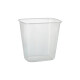 100 Verpackungsbecher, PP eckig 500 ml 10,1 cm x 8,1 cm x 10,8 cm transparent