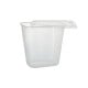 100 Verpackungsbecher, PP eckig 500 ml 10,1 cm x 8,1 cm x 10,8 cm transparent