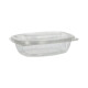 50 Feinkost- und Salatschalen mit Klappdeckeln, PLA &quot;pure&quot; 375 ml 4,8 cm x 16,1 cm x 13,2 cm glasklar