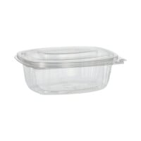 50 Feinkost- und Salatschalen mit Klappdeckeln, PLA &quot;pure&quot; 500 ml 6,4 cm x 16,1 cm x 13,2 cm glasklar