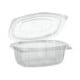 50 Feinkost- und Salatschalen mit Klappdeckeln, PLA &quot;pure&quot; 500 ml 6,4 cm x 16,1 cm x 13,2 cm glasklar