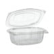 50 Feinkost- und Salatschalen mit Klappdeckeln, PLA &quot;pure&quot; 500 ml 6,4 cm x 16,1 cm x 13,2 cm glasklar