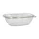 50 Feinkost- und Salatschalen mit Klappdeckeln, PLA &quot;pure&quot; 1 l 7,6 cm x 20,5 cm x 16,8 cm glasklar