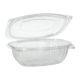 Papstar 50 Feinkost- und Salatschalen mit Klappdeckeln, PLA &quot;pure&quot; 1 l 7,6 cm x 20,5 cm x 16,8 cm glasklar