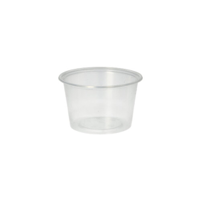 50 Dressingbecher, PP rund 100 ml &Oslash; 7,1 cm x 4,3 cm transparent