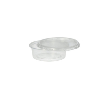 50 Deckel f&uuml;r Dressingbecher, PP rund &Oslash; 7,1 cm x 0,5 cm transparent