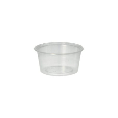 50 Dressingbecher, PP rund 80 ml &Oslash; 7,1 cm &Acirc;&middot; 3,5 cm transparent