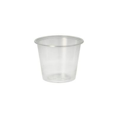 50 Dressingbecher, PP rund 125 ml &Oslash; 7,1 cm x 5,7 cm transparent