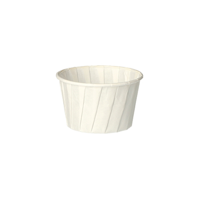 Papstar 100 Dressingbecher, Papier "pure" rund 90 ml &Oslash; 6,6 cm x 4,2 cm weiss