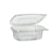 50 Feinkost- und Salatschalen mit Klappdeckel, R-PET oval 250 ml 4,3 cm x 10,6 cm x 13,3 cm klar