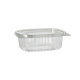 50 Feinkost- und Salatschalen mit Klappdeckel, R-PET oval 250 ml 4,3 cm x 10,6 cm x 13,3 cm klar