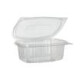 50 Feinkost- und Salatschalen mit Klappdeckel, R-PET oval 375 ml 5 cm x 11,5 cm x 14,4 cm klar