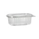 50 Feinkost- und Salatschalen mit Klappdeckel, R-PET oval 375 ml 5 cm x 11,5 cm x 14,4 cm klar