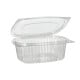 50 Feinkost- und Salatschalen mit Klappdeckel, R-PET oval 500 ml 5,5 cm x 12,4 cm x 15 cm klar