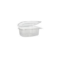 50 Feinkost- und Salatschalen mit Klappdeckel, R-PET oval...