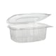 50 Feinkost- und Salatschalen mit Klappdeckel, R-PET oval 750 ml 6,2 cm x 14,4 cm x 17,5 cm klar