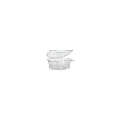 50 Feinkost- und Salatschalen mit Klappdeckel, R-PET oval 1000 ml 6,6 cm x 15,8 cm x 18,4 cm klar