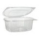 50 Feinkost- und Salatschalen mit Klappdeckel, R-PET oval 1000 ml 6,6 cm x 15,8 cm x 18,4 cm klar