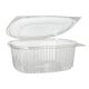 50 Feinkost- und Salatschalen mit Klappdeckel, R-PET oval 1000 ml 6,6 cm x 15,8 cm x 18,4 cm klar