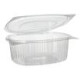 50 Feinkost- und Salatschalen mit Klappdeckel, R-PET oval 1500 ml 7,6 cm x 18,2 cm x 20,8 cm klar