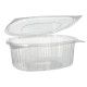 50 Feinkost- und Salatschalen mit Klappdeckel, R-PET oval 1500 ml 7,6 cm x 18,2 cm x 20,8 cm klar