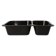 50 Mikrowellenschalen, PP 2-geteilt 1205 ml 4,9 cm x 22,7 cm x 17,8 cm schwarz