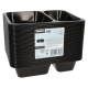 50 Mikrowellenschalen, PP 2-geteilt 1205 ml 4,9 cm x 22,7 cm x 17,8 cm schwarz