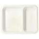 50 Mikrowellenschalen, PP 2-geteilt 866 ml 3,2 cm x 22,7 cm x 17,8 cm weiss