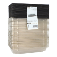 50 Sushi-Schalen R-PET eckig 4 cm x 13,5 cm x 21,5 cm...