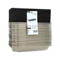 50 Sushi-Schalen R-PET eckig 3,8 cm x 9,2 cm x 22 cm...