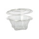 50 Feinkost- und Salatschalen mit Klappdeckel, R-PET rund 500 ml &Oslash; 15,5 cm &Acirc;&middot; 6,8 cm glasklar