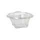 50 Feinkost- und Salatschalen mit Klappdeckel, R-PET rund 500 ml &Oslash; 15,5 cm &Acirc;&middot; 6,8 cm glasklar