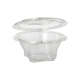 50 Feinkost- und Salatschalen mit Klappdeckel, R-PET rund 500 ml &Oslash; 15,5 cm x 6,8 cm glasklar