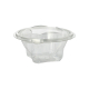 50 Feinkost- und Salatschalen mit Klappdeckel, R-PET rund 500 ml &Oslash; 15,5 cm x 6,8 cm glasklar