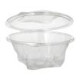 50 Feinkost- und Salatschalen mit Klappdeckel, R-PET rund 1000 ml &Oslash; 18,5 cm &Acirc;&middot; 7,8 cm glasklar