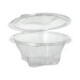 50 Feinkost- und Salatschalen mit Klappdeckel, R-PET rund 750 ml &Oslash; 17,4 cm &Acirc;&middot; 7,3 cm glasklar