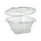 50 Feinkost- und Salatschalen mit Klappdeckel, R-PET rund 750 ml &Oslash; 17,4 cm &Acirc;&middot; 7,3 cm glasklar