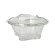 50 Feinkost- und Salatschalen mit Klappdeckel, R-PET rund 750 ml &Oslash; 17,4 cm x 7,3 cm glasklar