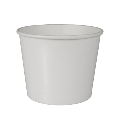 50 Suppenbecher, Pappe "To Go" rund 500 ml &Oslash; 11 cm x 8,3 cm weiss