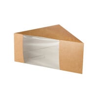 50 Sandwichboxen, Pappe mit Sichtfenster aus PLA 12,3 cm...