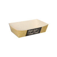 Papstar 50 Pommes-Frites-Trays &quot;pure&quot; 3,5 cm x 7 cm x 12 cm &quot;Good Food&quot; mittel