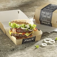 Papstar 50 Burgerboxen, Pappe &quot;pure&quot; 7,8 cm x...