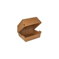 80 Burgerboxen, Pappe 7 cm x 12,5 cm x 12,5 cm braun...