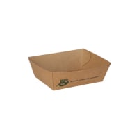 Papstar 80 Snacktrays, Pappe &quot;pure&quot; 3,5 cm x 7 cm x 9 cm braun &quot;100% Fair&quot; klein