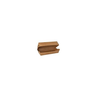 25 Baguetteboxen, Pappe &quot;pure&quot; 7,5 cm x 10,7 cm x 22 cm braun &quot;100% Fair&quot; gro&szlig;