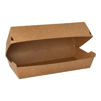 Papstar 25 Baguetteboxen, Pappe &quot;pure&quot; 7,5 cm x 10,7 cm x 22 cm braun &quot;100% Fair&quot; gro&szlig;