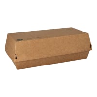 Papstar 25 Baguetteboxen, Pappe &quot;pure&quot; 7,5 cm x 10,7 cm x 22 cm braun &quot;100% Fair&quot; gro&szlig;