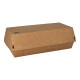 25 Baguetteboxen, Pappe &quot;pure&quot; 7,5 cm x 10,7 cm x 22 cm braun &quot;100% Fair&quot; gro&szlig;