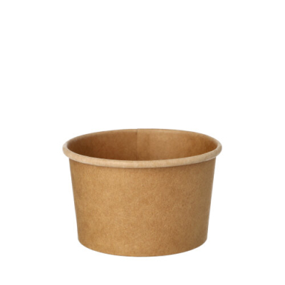 Papstar 25 Suppenbecher, Pappe rund 230 ml &Oslash; 9,8 cm x 6 cm braun